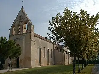 The church in Lamonzie-Saint-Martin