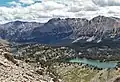 Lamotte Peak (left), Ostler Peak (center), Spread Eagle Peak (right).