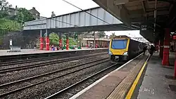 A Northern multiple unit stopping at Lancaster railway station