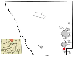 Location of Campion in Larimer County, Colorado.