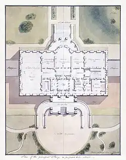 Image 99Site and principle storey plan of the White House, Washington DC (from Portal:Architecture/Civic building images)