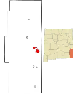 Location of Hobbs, New Mexico
