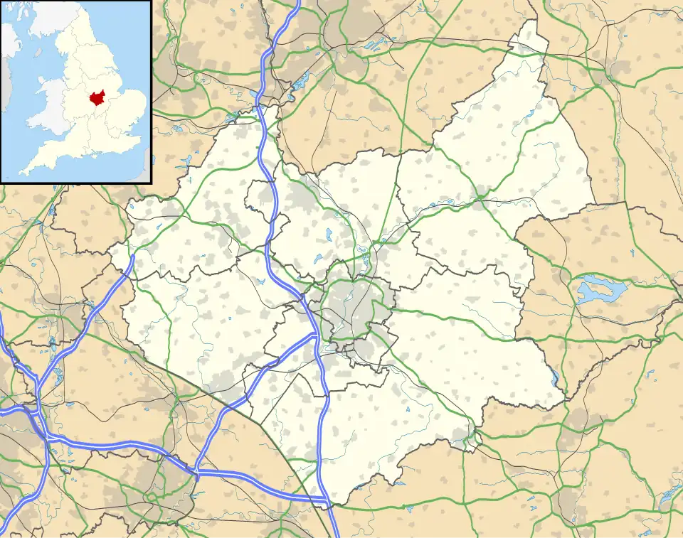 Blaby is located in Leicestershire