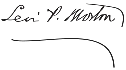 Cursive signature in ink