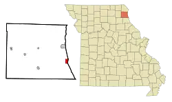 Location of La Grange, Missouri
