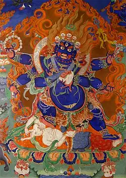A Mahakala thangka in Likir