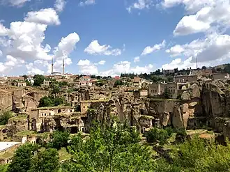 Panoramic view towards Güzelyurt Monastery Valley and Church Mosque.