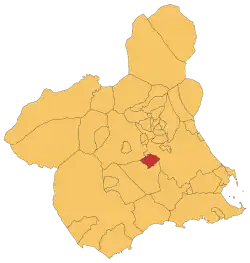 Location in Murcia