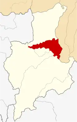 Location of Vargas Guerra in the Ucayali Province