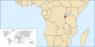 Territory of the Kingdom of Burundi in 1966.