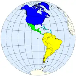 UN geoscheme for the Americas Caribbean Central America Northern America South America