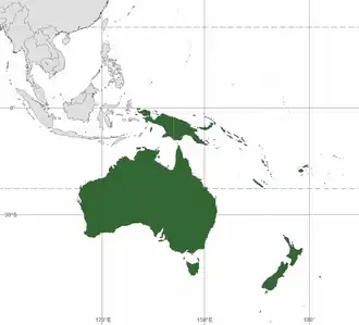 Image 32Australia's concept of Australasia, which includes Australia, New Zealand and, in this case, Melanesia (from Australasia)