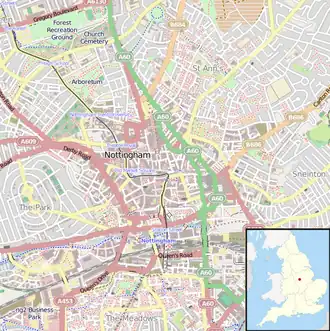 Severn's Building is located in Nottingham