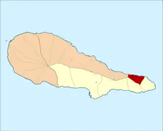 Location of Ribeirinha in the municipality of Lajes do Pico within Pico Island