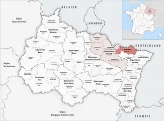 Location within the region Grand Est