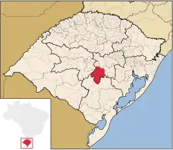 Location within Rio Grande do Sul
