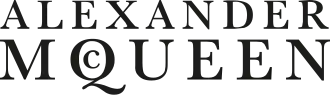 The name "Alexander McQueen" in a black serif typeface, across two lines, stylised with the lower-case "c" within the upper-case "Q" of McQueen