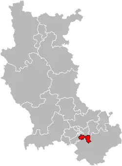 Situation of the canton of Saint-Étienne-6 in the department of Loire