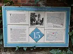 London Roman Wall – Museum of London Walking Tour Plaque 15