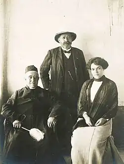 Duchesne, left, in Auguste Mariette's house, in Cairo