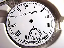 Louis George enamel watch dial