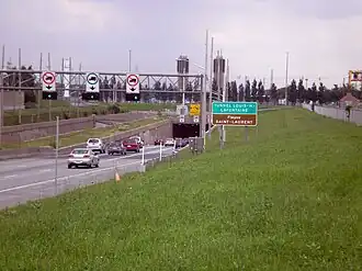 A freeway tunnel entrance