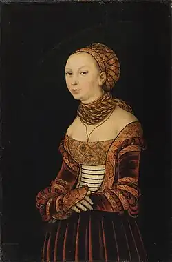Portrait of a young woman (1525) by Lucas Cranach the Elder