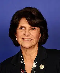 Representative Lucille Roybal-Allard from California (1993–2023)[67]