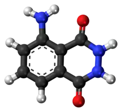 Ball-and-stick model of luminol