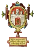 Coat of arms, from the View of Lviv, designed by Abraham Hogenberg (1618)