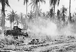 Image 86Australian light tanks and infantry in action at Buna (from Australia in World War II)