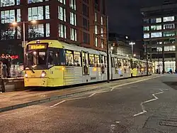 A tram-train on street