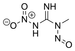 Structural formula of methylnitronitrosoguanidine