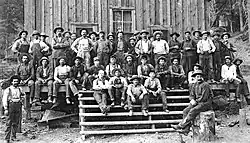 Loggers in Sugar Pine, California, 1920s.