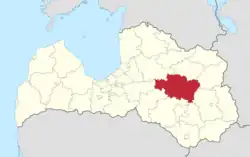 Location of Madona Municipality