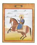 Maharajah Narinder Singh of Patiala (reg. 1845–62) on horseback