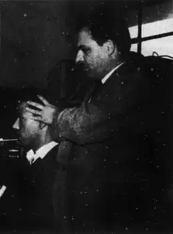 Mahmoud K. Muftić performing a galvanic skin response (GSR) measurement of the degree of hypnosis using a W-bridge oscillograph according to his own modified method, Iraq, late 1950s