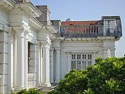Exterior of the Majestic Hotel located within the Ipoh Railway Station building.