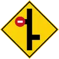 Stacked crossroad junctions, no entry on preceding junction on the left