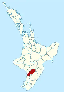 Manawatu District within the North Island