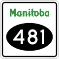 Provincial Road 481 marker