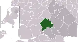 Highlighted position of Westerveld in a municipal map of Drenthe