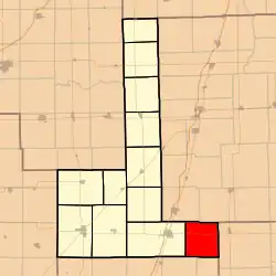 Location in Ford County