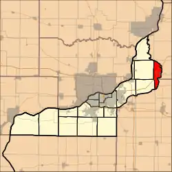 Location in Rock Island County
