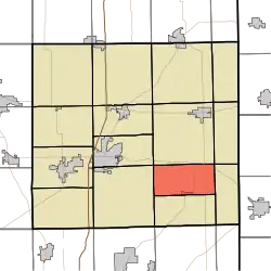 Location of Concord Township in DeKalb County