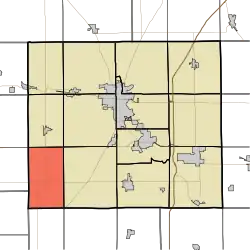 Location of Green Township in Grant County