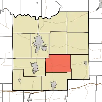 Location of Jackson Township in Dubois County