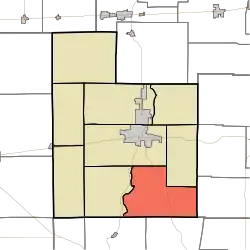 Location of Jackson Township in Fayette County