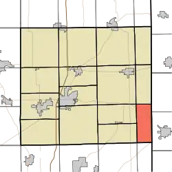 Location of Newville Township in DeKalb County