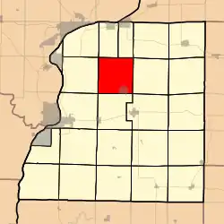 Location in Hancock County